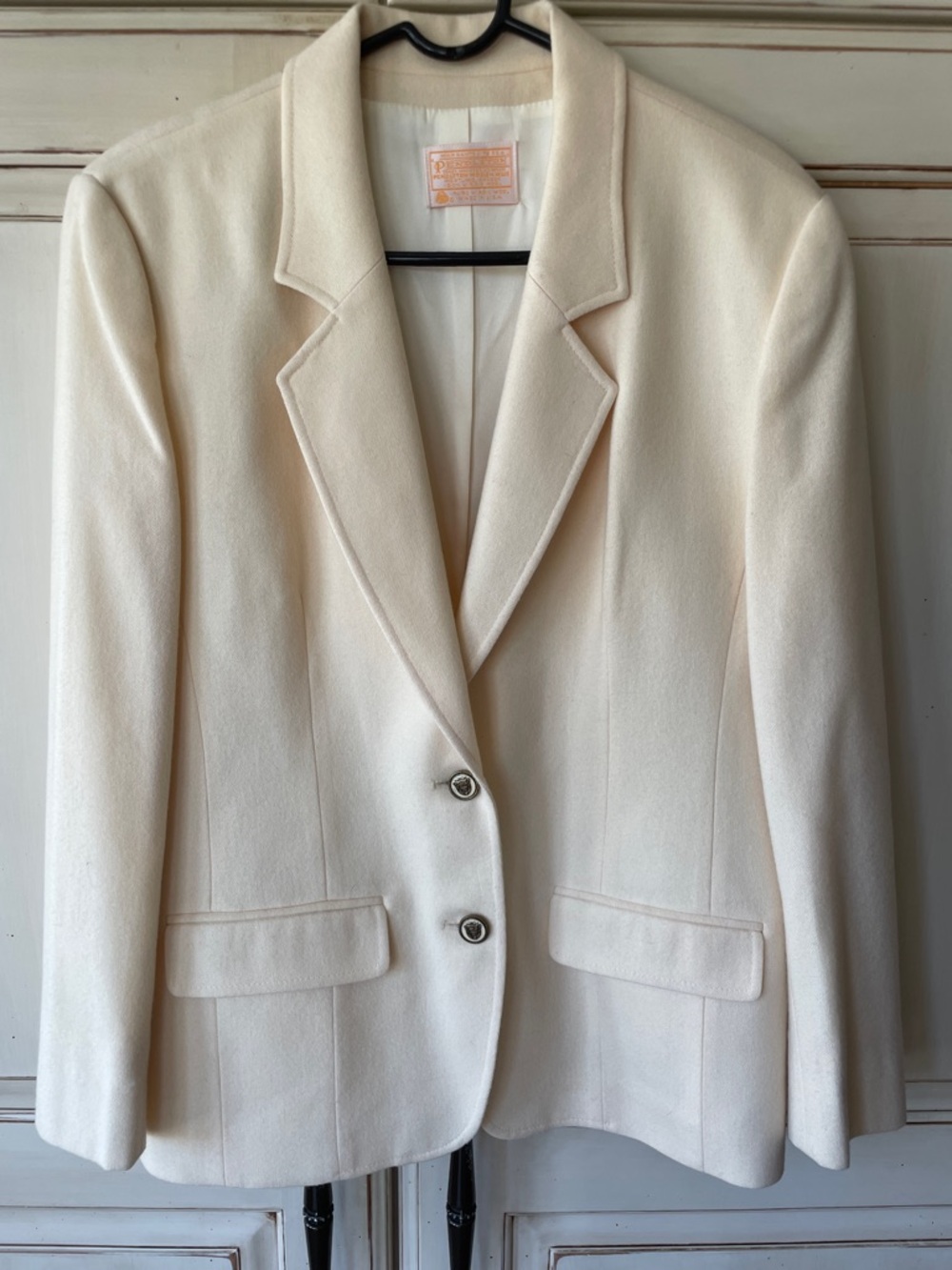 Pendleton Cream Single-Breasted Blazer Jacket